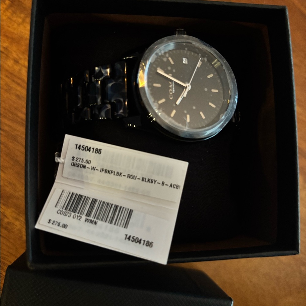 NWT COACH Greyson Black Bracelet Watch 36mm - Picture 4 of 4